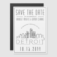 Mariage de Detroit | Skyline stylisée Enregistrer