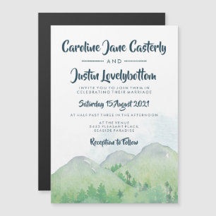 Invitation Magnétique Mariage des monts Misty