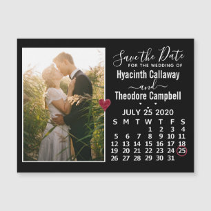Invitation Magnétique Mariage Enregistrer la date juillet 2020 Calendrie