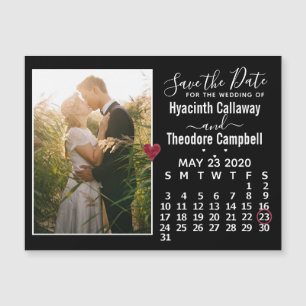 Invitation Magnétique Mariage Enregistrer la date Mai 2020 Calendrier Ph