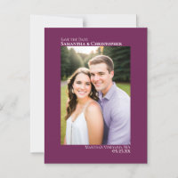 Mariage Enregistrer la date Vertical Photo Cassis 