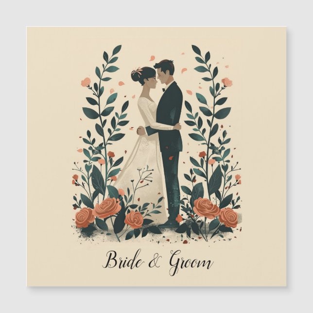 Invitation Magnétique Mariage Eternal Embrace (Devant)