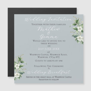 Invitation Magnétique Mariage Eucalyptus moderne