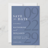 Mariage Minimaliste Bleu Moderne