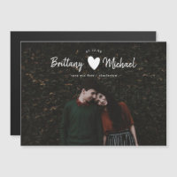 Mariage moderne Sauvez la date Script de photo Coe