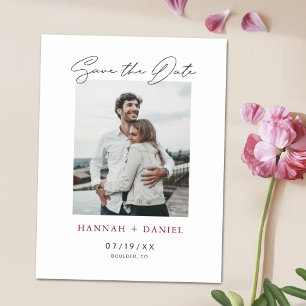 Invitation Magnétique Mariage photo personnalisé simple et moderne Enreg