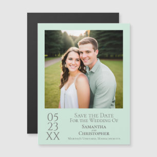 Invitation Magnétique Mariage simple moderne Enregistrer la date Photo M