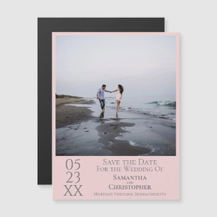 Invitation Magnétique Mariage simple moderne Enregistrer la date Photo r