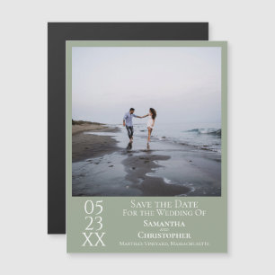 Invitation Magnétique Mariage simple moderne Enregistrer la date Photo S
