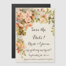 Mariage Vintage, Fleurs de Rose Roses, Sauvegarder
