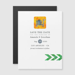 Invitation Magnétique Mariage Voyage aventure Passeport