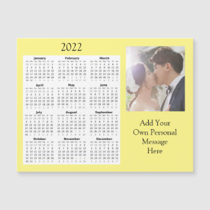 Invitation Magnétique Mini calendrier photo mariage 2022