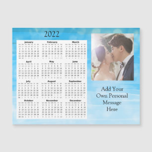 Invitation Magnétique Mini calendrier photo mariage 2022
