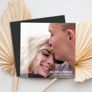 Invitation Magnétique Minimaliste Enregistrer Le Mariage Photo Date
