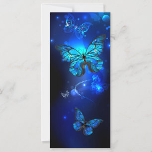 Invitation Magnétique Morpho Butterfly in the Dark Background