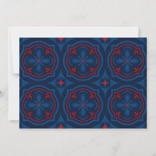 Invitation Magnétique Motif de carreaux floraux décoratifs