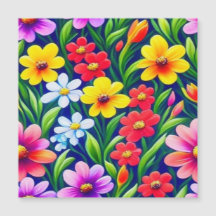 Motif floral coloré