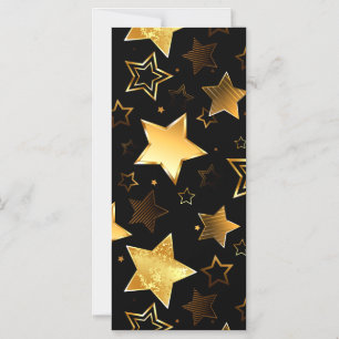 Invitation Magnétique Motif sans couture avec étoiles d'or