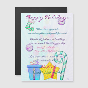 Invitation Magnétique O Christmas Whimsey Folk Art