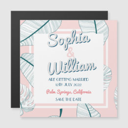 Invitation Magnétique Palm Springs Paradise Mariage Enregistrer La Date