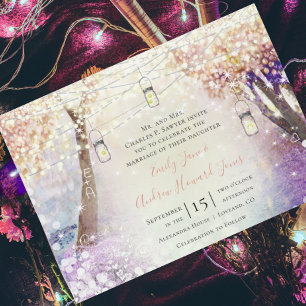 Invitation Magnétique Pastel Pink Purple Blue Green Fairy Tale Mariage