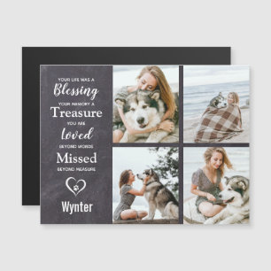 Invitation Magnétique Pet Memorial Pet Pet Loss Gift Photo Collage Magne