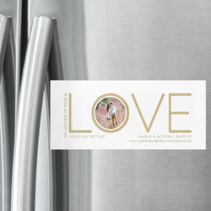 Invitation Magnétique Photo de mariage Corinthians Verse Love Enregistre
