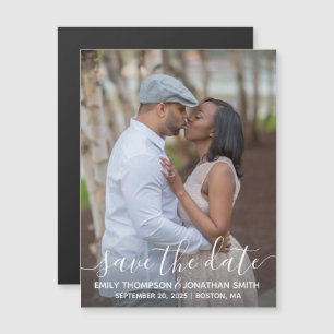 Invitation Magnétique Photo Mariage Enregistrer La Date Magnet, Vertical