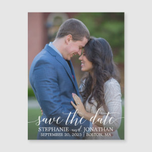 Invitation Magnétique Photo Mariage Enregistrer La Date Magnets, Une Pho
