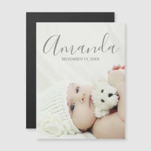 Invitation Magnétique Photo personnalisée avec nom et texte personnalis