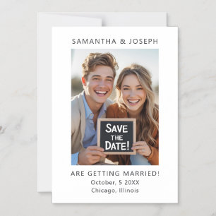 Invitation Magnétique Photo personnalisée Mariage moderne simple Enregis