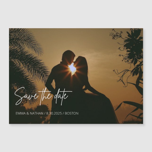 Invitation Magnétique Photo Save the Date Magnétique (Devant)
