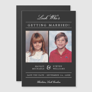 Invitation Magnétique Photos d'enfants de la classique de la vieille éco