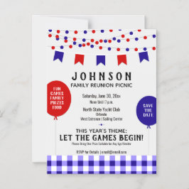 Invitation Magnétique Pique-nique d'été ・ Barbecue ・ Réunion ・ Anniversa