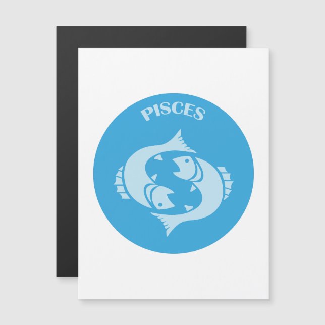 Invitation Magnétique Pisces, Zodiac Sign, Horoscope, Astrology (Devant / Derrière)