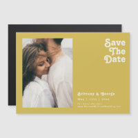 Plage Retro | Gold Horizontal Enregistrer La Date