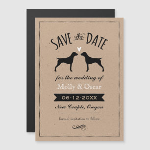 Invitation Magnétique Pointeurs allemands à cheveux court mariage Enregi