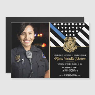 Invitation Magnétique Police Officier Diplôme Police Application de la l