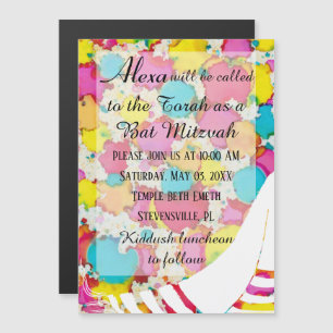 Invitation magnétique pour Bar ou Bat Mitzvah BM 2