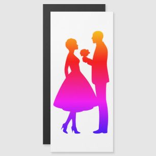 Invitation Magnétique Proposition de mariage en couleur