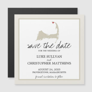 Invitation Magnétique Provincetown Cape Cod Wedding Enregistrer la date