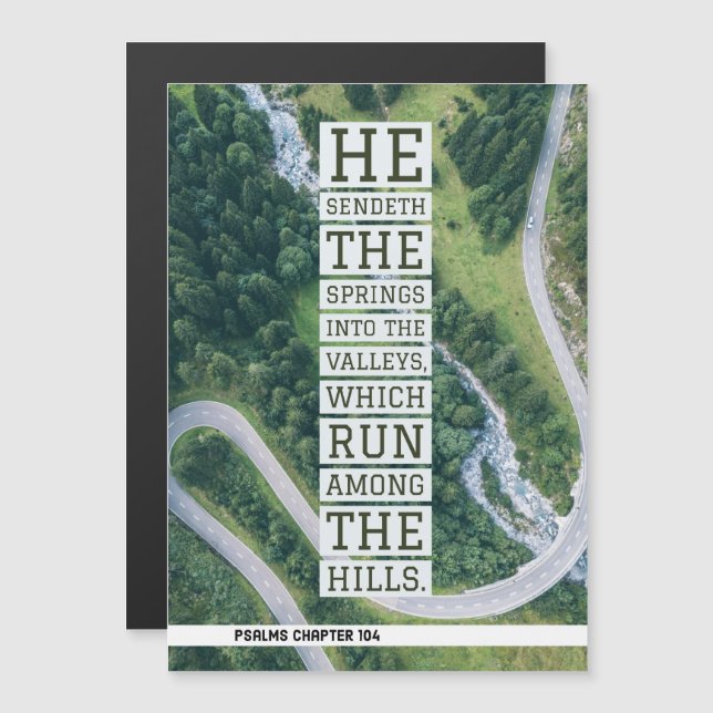 Invitation Magnétique Psaume chapitre 104 (Devant / Derrière)