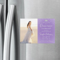 Quinceañera Enregistrez la Date Photo Lilas Violet