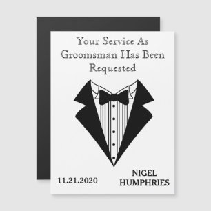 Invitation Magnétique Rappel de témoin ou garçon d'honneur