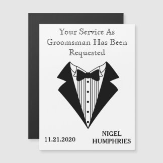 Invitation Magnétique Rappel de témoin ou garçon d'honneur