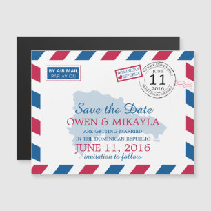Invitation Magnétique République Dominicaine   Save the date