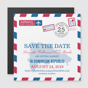 Invitation Magnétique République Dominicaine   Save the date