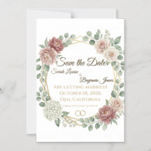 Rose Poussiéreuse Élégante Géométrique Floral Aqua