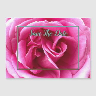 Invitation Magnétique Rose Rose Magnétique Enregistrer La Date