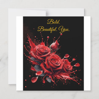 Invitation Magnétique Roses en fleur - Anniversaire élégant